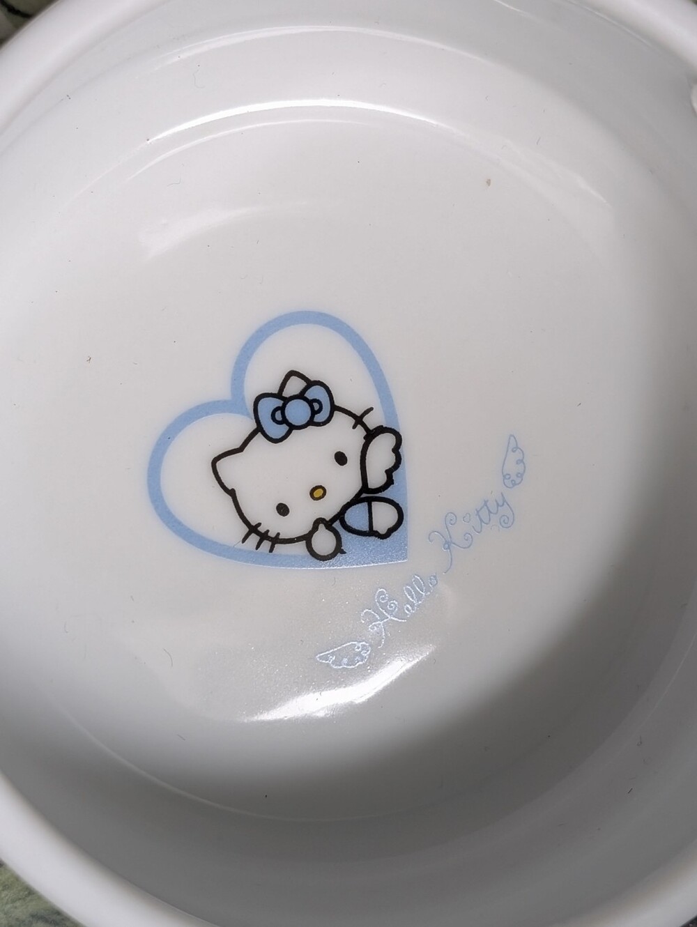 Vintage Hello Kitty White and Light Blue Heart Trinket Musical Box - Picture 4 of 7